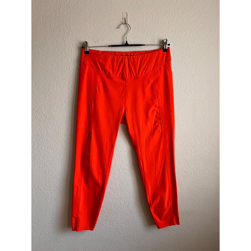 Janji Women's 7/8 Groundwork Pace Tights in Cardinal (Red Orange) Size XL